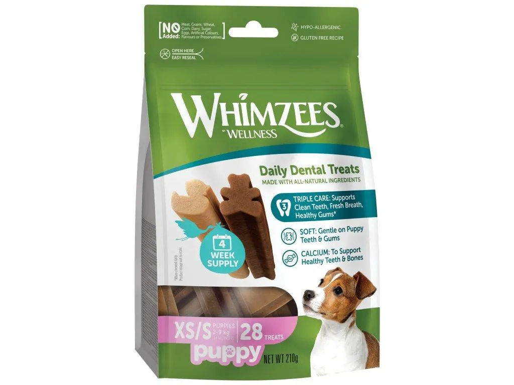 WHIMZEES Puppy dentální pamlsek pro štěňata XS/S (2-9kg) 28ks