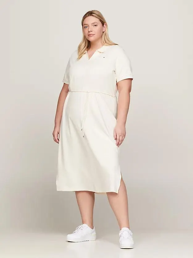 Curve Midi-Polokleid mit knopfloser Leiste