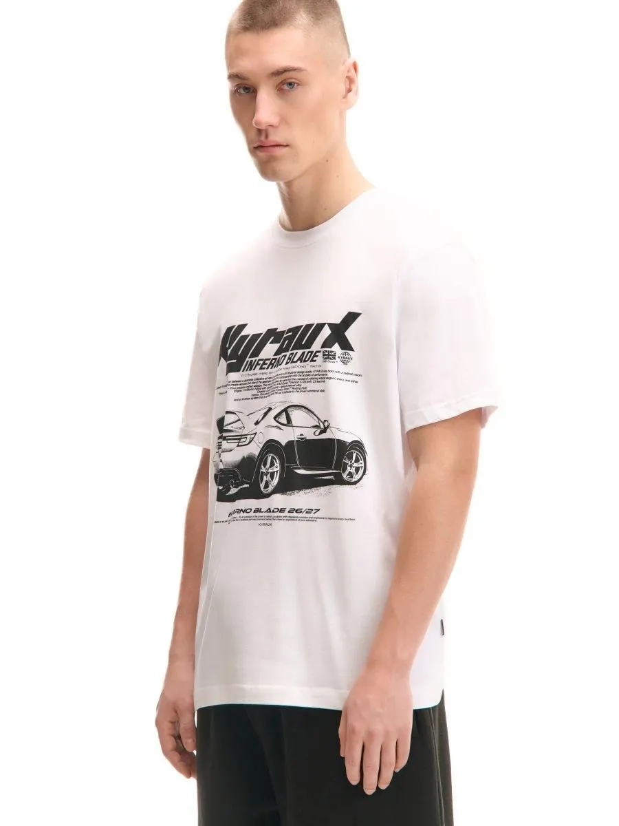 Bílá tričko s potiskem