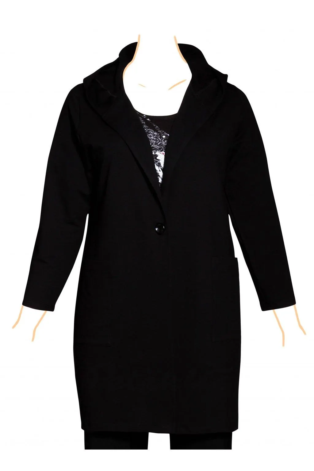 Rovný teplákový kabát - varianty délek