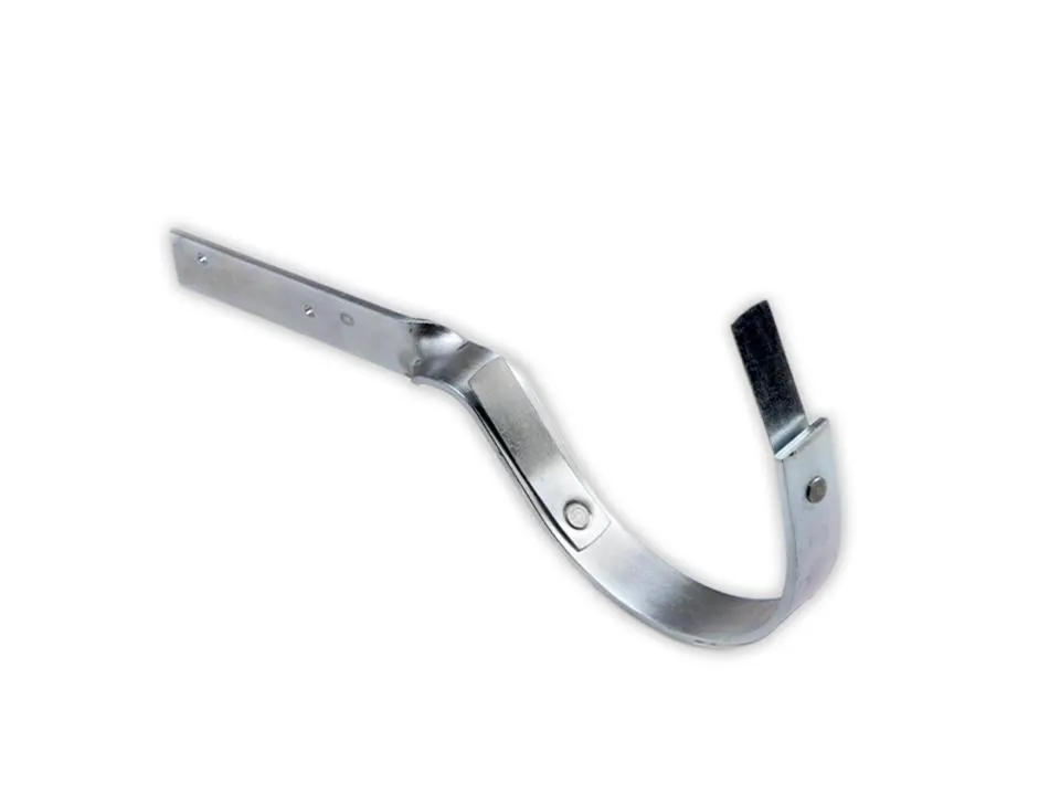 Hák žlabový stočený pozink, D200mm, 125mm