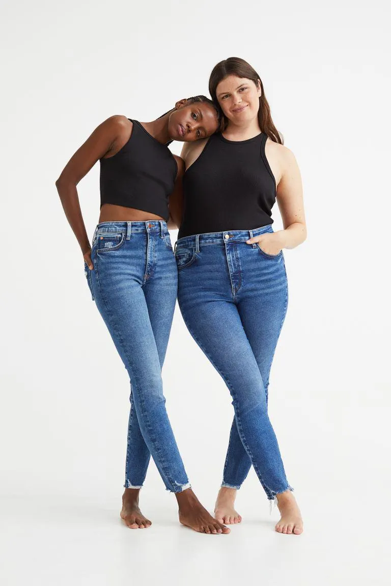 True To You Skinny Ultra High Ankle Jeans
