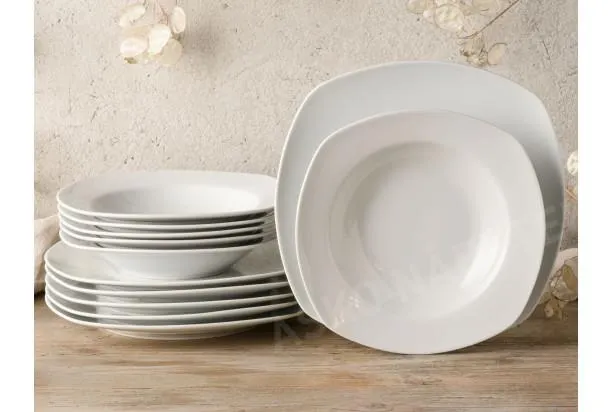 Jídelní servis (12 dílů) Amelie, bílý
