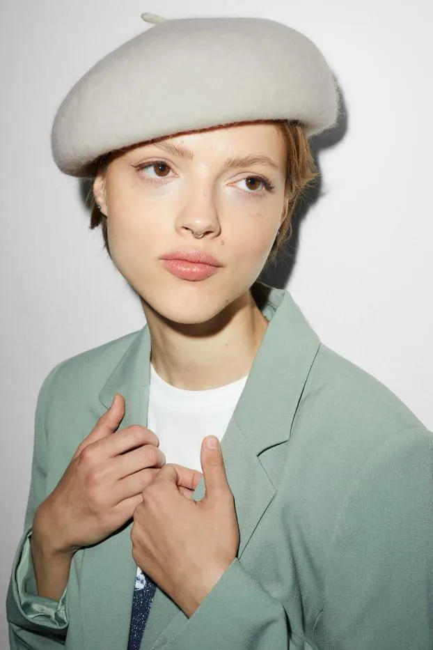 CLOCKHOUSE - Baskische muts met wol