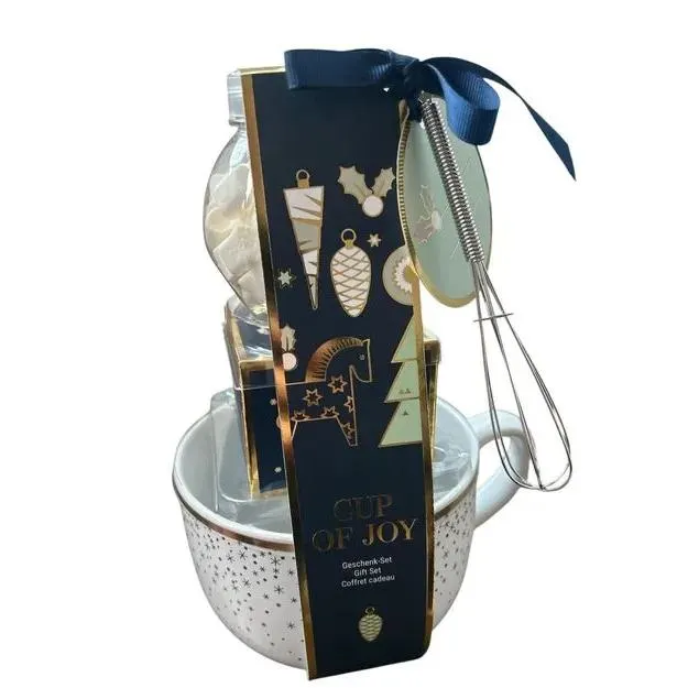 Velký hrnek s čokoládou - modrá