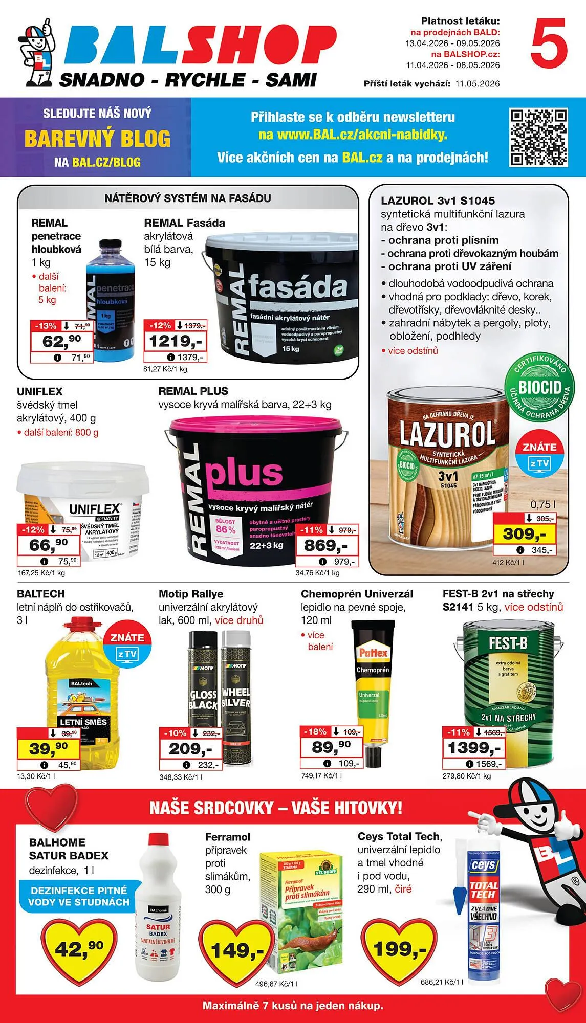 Barvy a laky drogerie leták - 11. dubna 8. května 2026 - Page 1