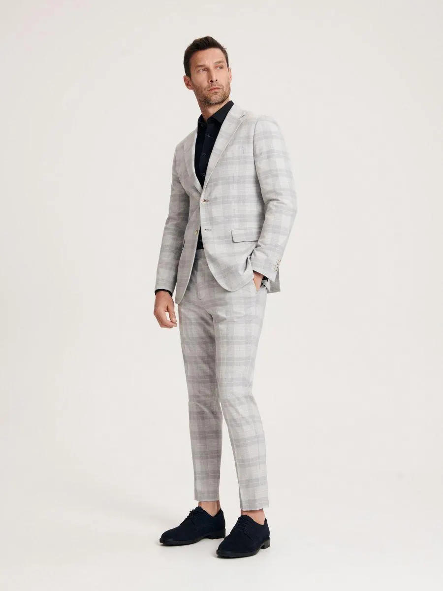 Kostkovaný blejzr slim fit