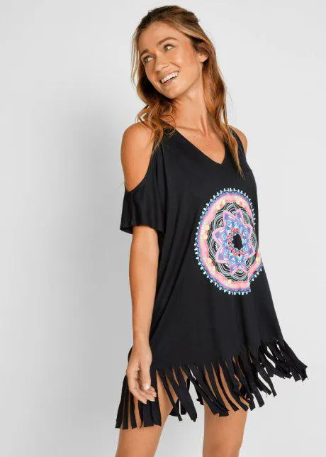 Plážové šaty s odhalenými rameny