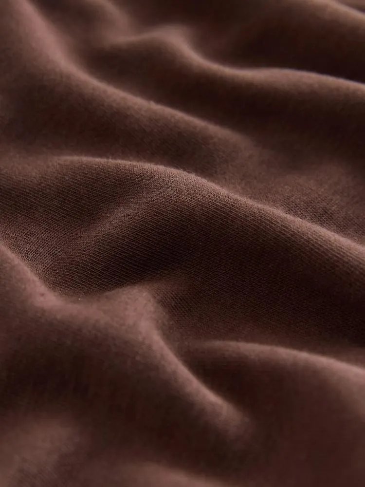 Čokoládově hnědá - Sada mikiny s kapucí a Jogger kalhoty s potiskem Cool Vibes (3měsíců-7let)