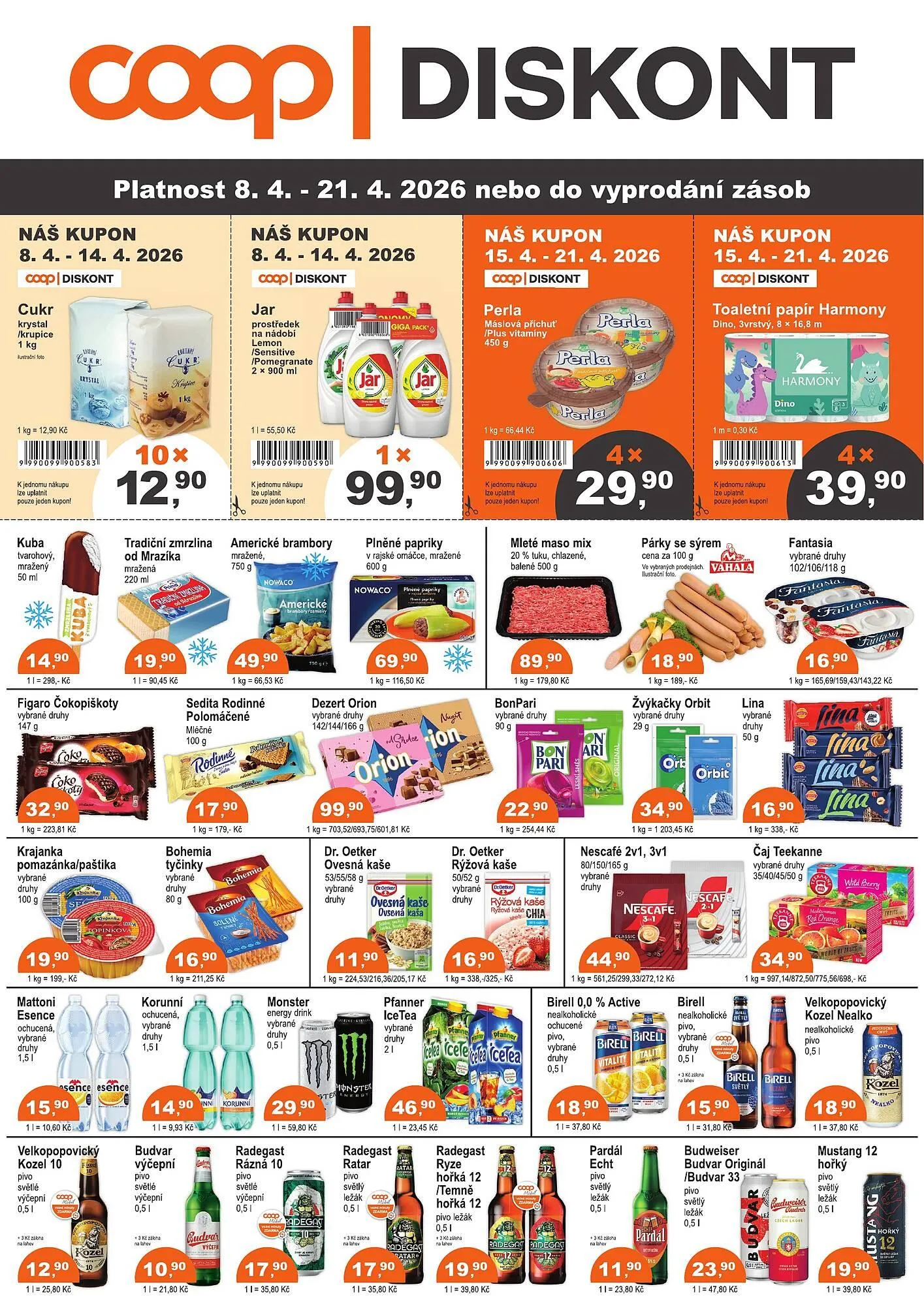 COOP DISKONT leták - 8. dubna 21. dubna 2026 - Page 1