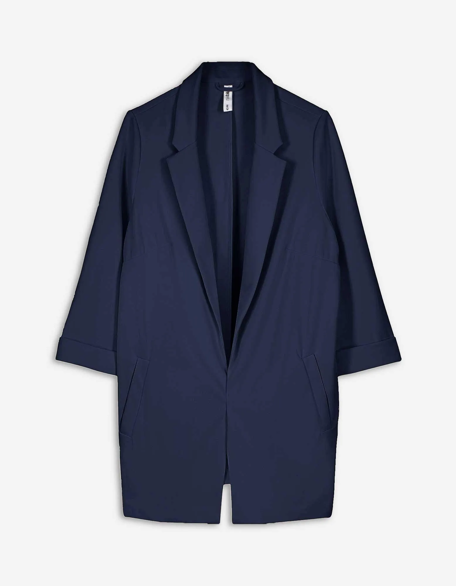 Blejzr - Rukávy s přišitým ohrnutím - tmave modra