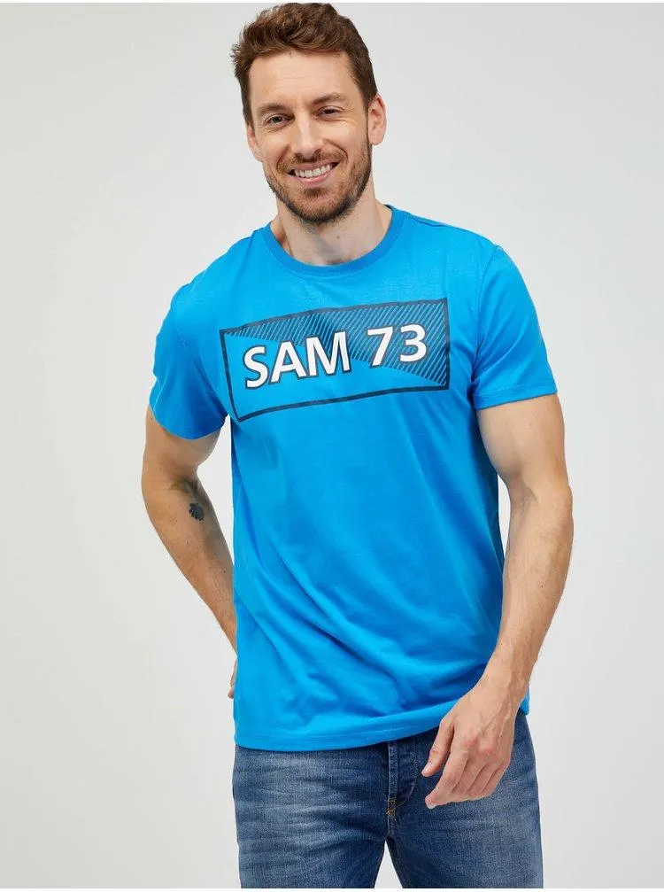 Modré pánské tričko SAM 73 Fenri