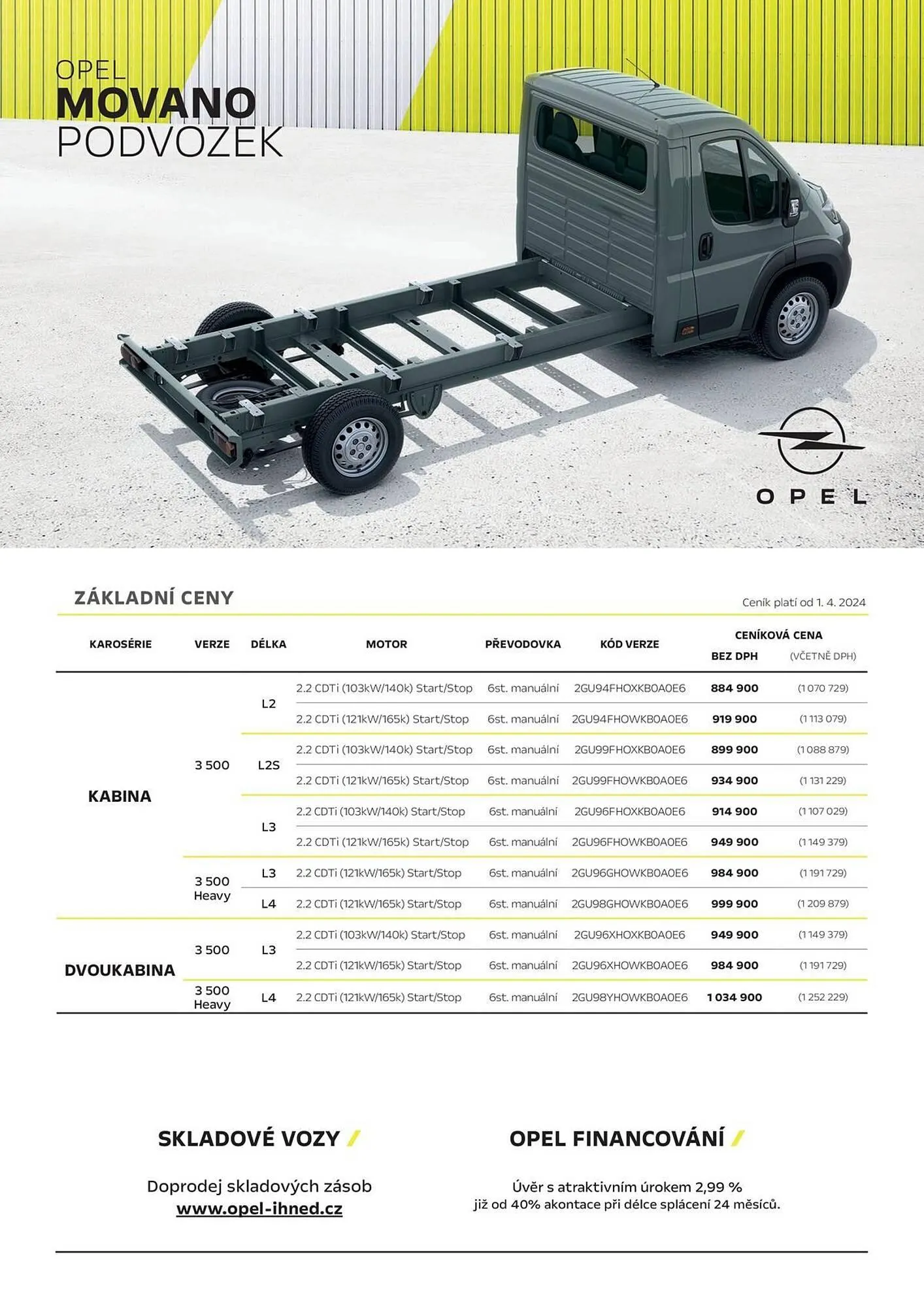 Opel Movano Podvozek leták - 26. července 31. ledna 2025 - Page 1
