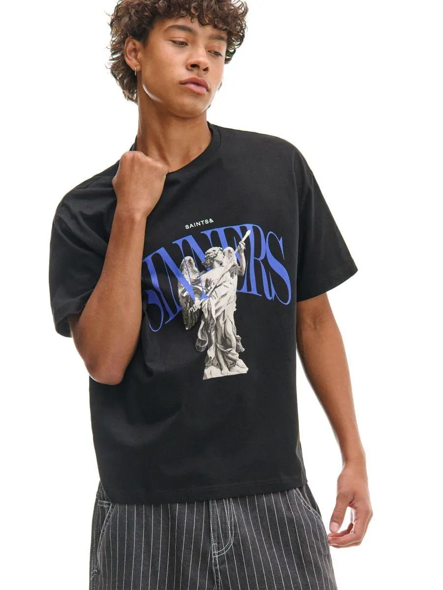 Černé tričko s potiskem