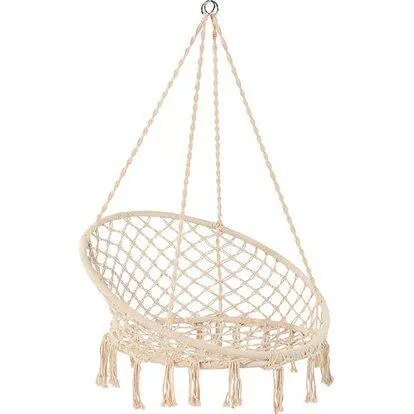 Závěsné křeslo Weslaco bavlněné 118 x 100 x 100 cm *