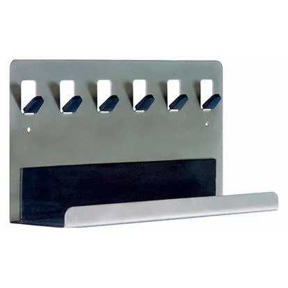 Lišta na klíče kovová, matná poniklovaná, 15 cm x 30 cm x 7,5 cm