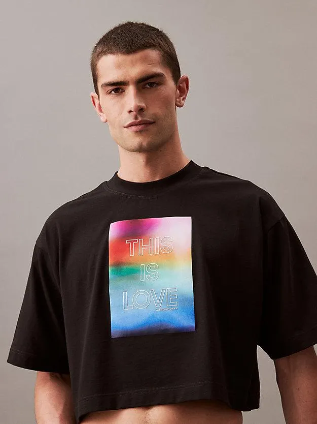 Unisex Boxy Logo T-shirt - Pride