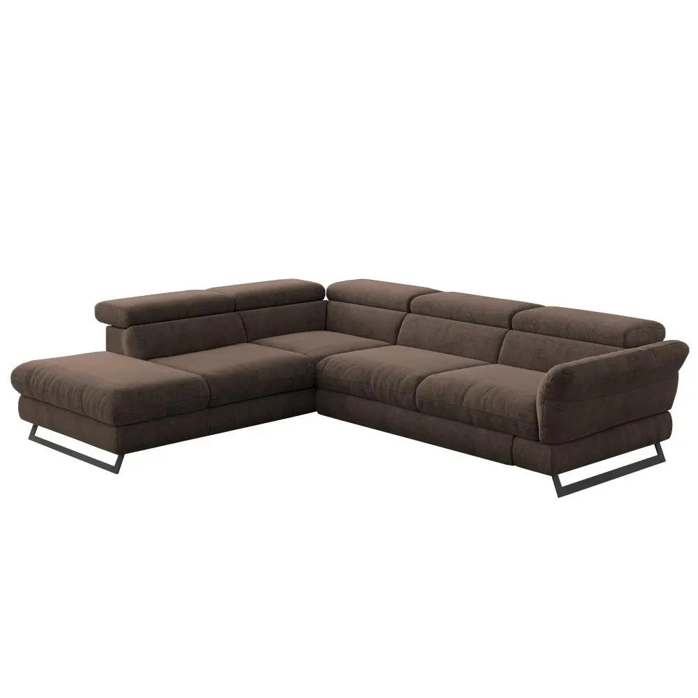 Rohová sedačka rozkládací Naples levý roh hnědá