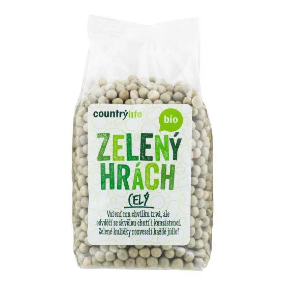 Hrách zelený celý 500 g BIO COUNTRY LIFE