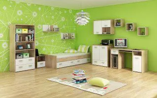 Dětský pokoj NELLORE III, dub sonoma/bílá, 5 let záruka
