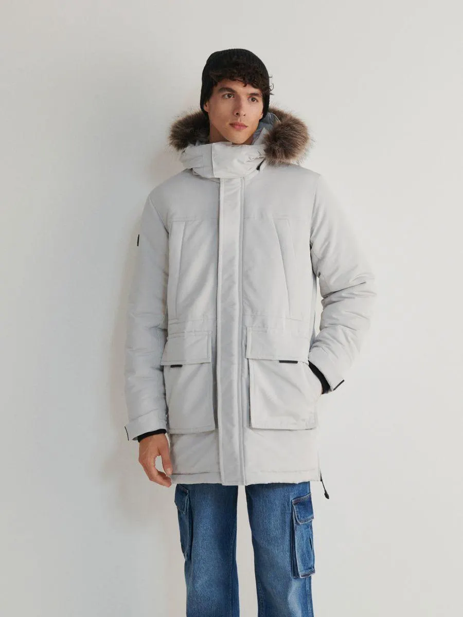 Geacă uni cu glugă