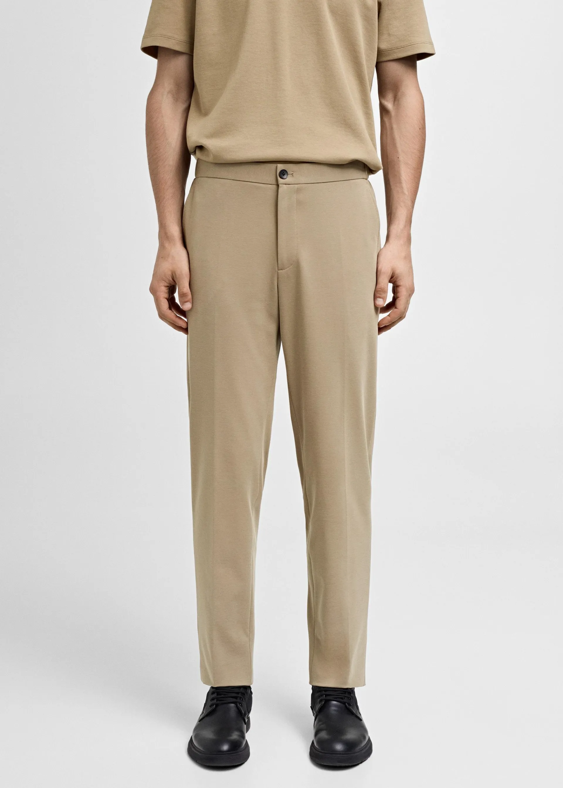 Bavlněné oblekové kalhoty slim fit