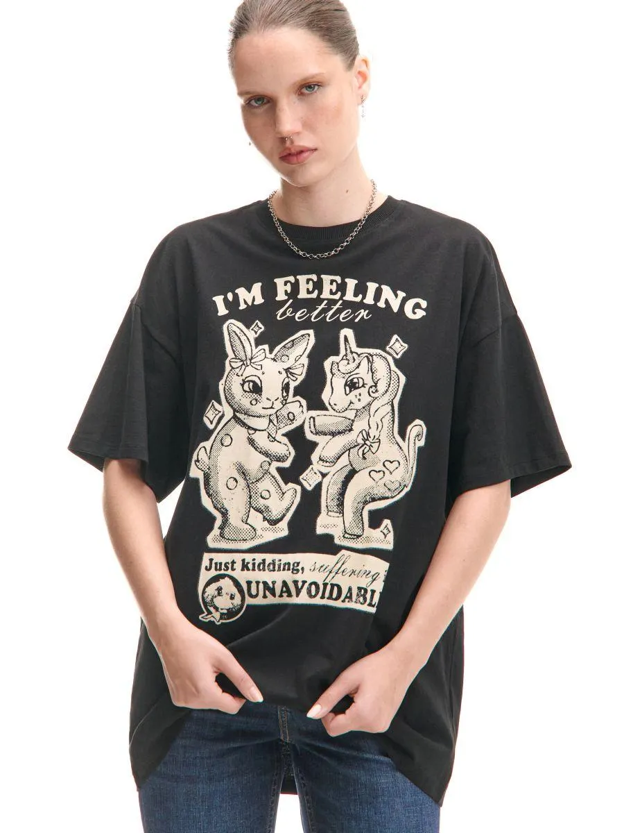 Černé tričko s potiskem