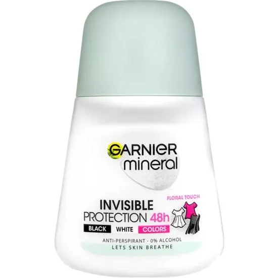 Garnier Mineral Invisible Black & White kuličkový antiperspirant, 50 ml