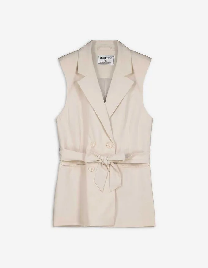 Dlouhá vesta - Podíl viskózy - bílá