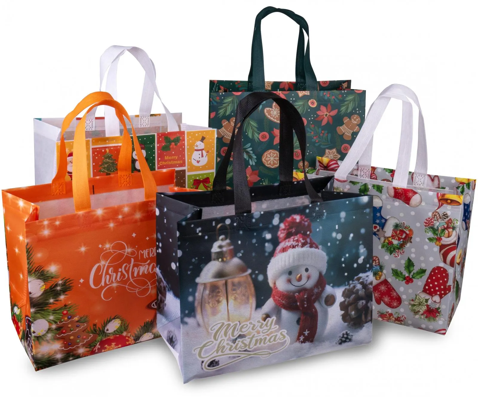 5x vánoční taška PP, odolná