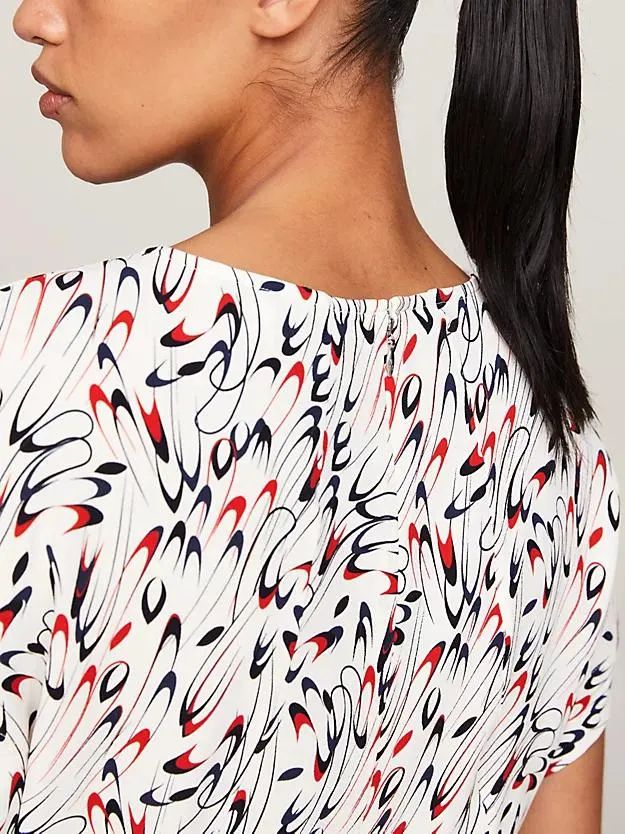 Minikleid mit Bänder-Print