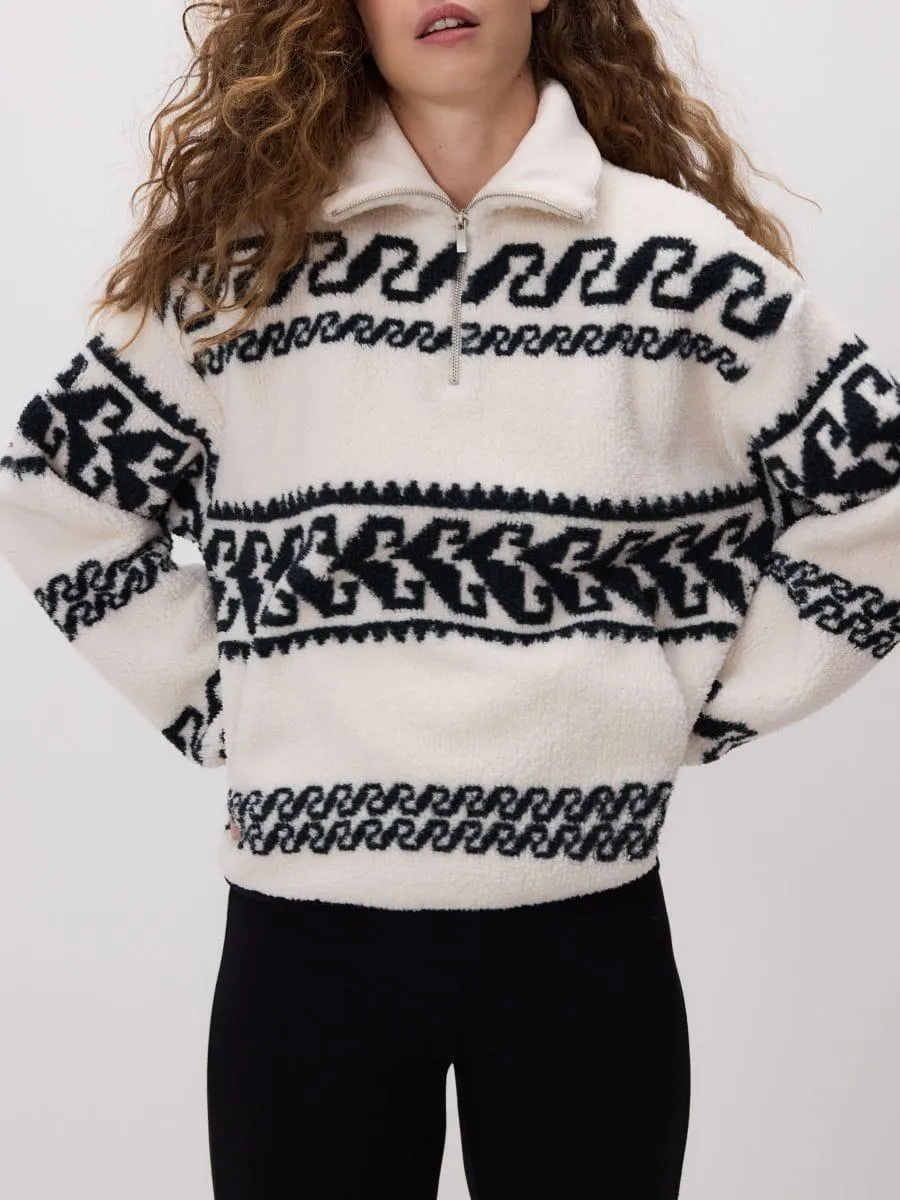 Mikina sherpa se stojáčkem