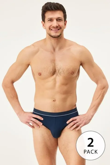 2PACK Bambusové slipy Dominik antibakteriální - tmavěmodrá