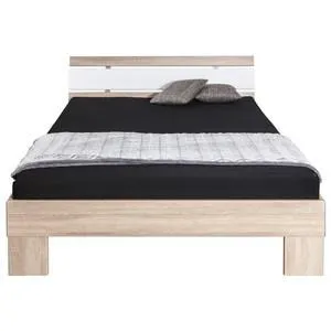 dub sonoma/bílá vysoký lesk, 140x200 cm