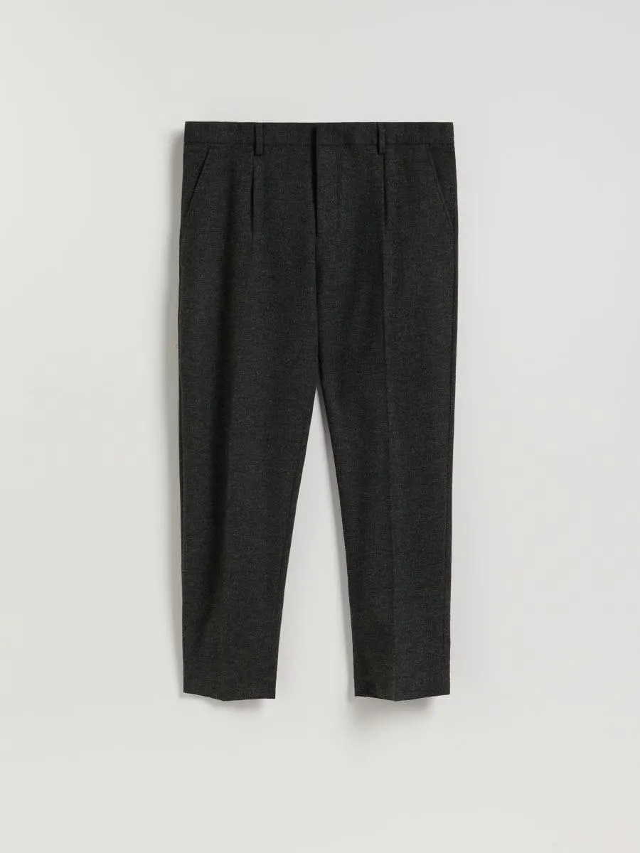 Kalhoty slim fit z vlny