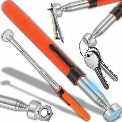 MAGNETICKÝ UCHOPOVAČ MAGNET TELESKOPICKÝ DLOUHÝ SILNÝ MAGNET