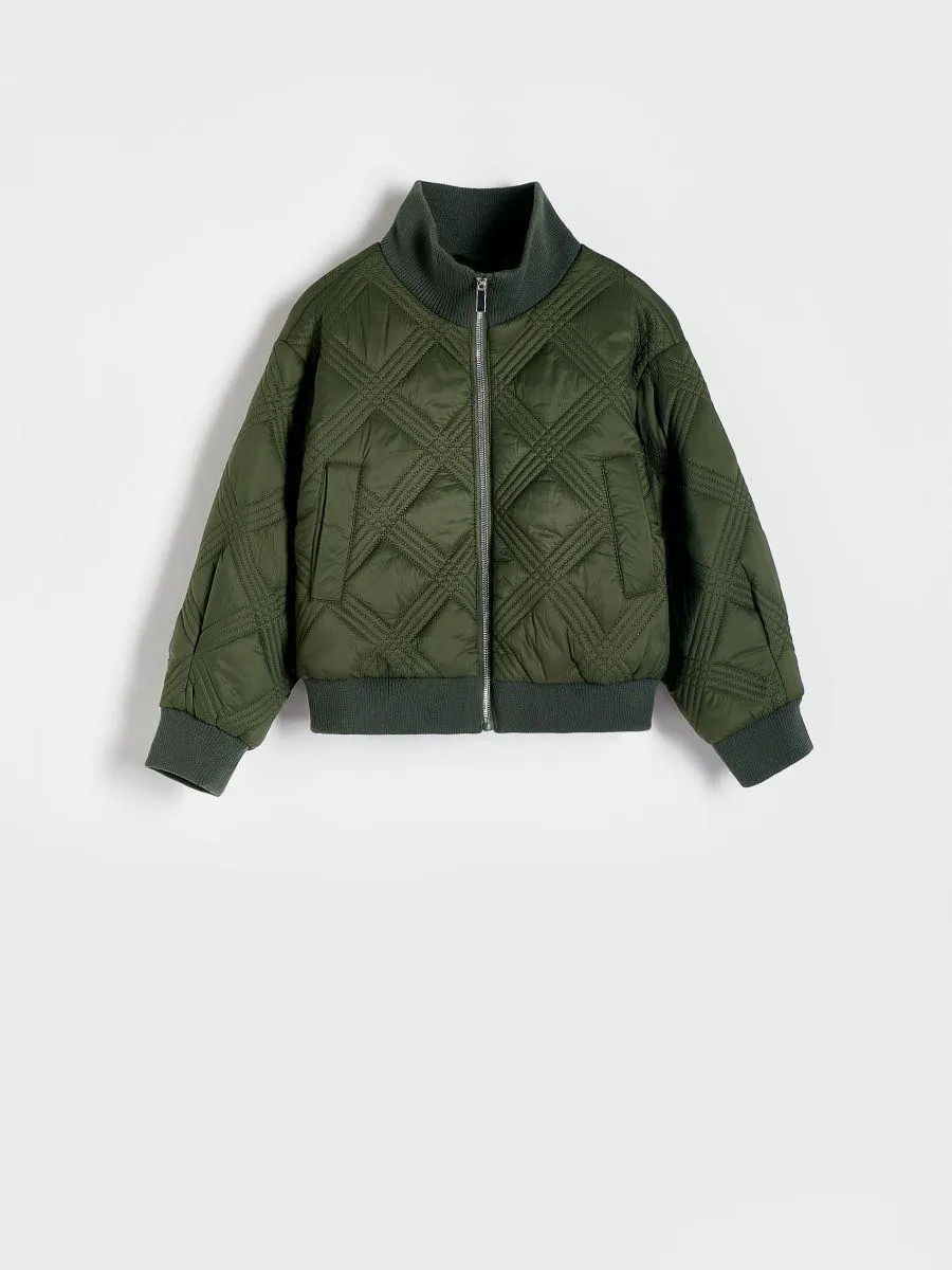 Prošívaná bunda bomber se stojáčkem