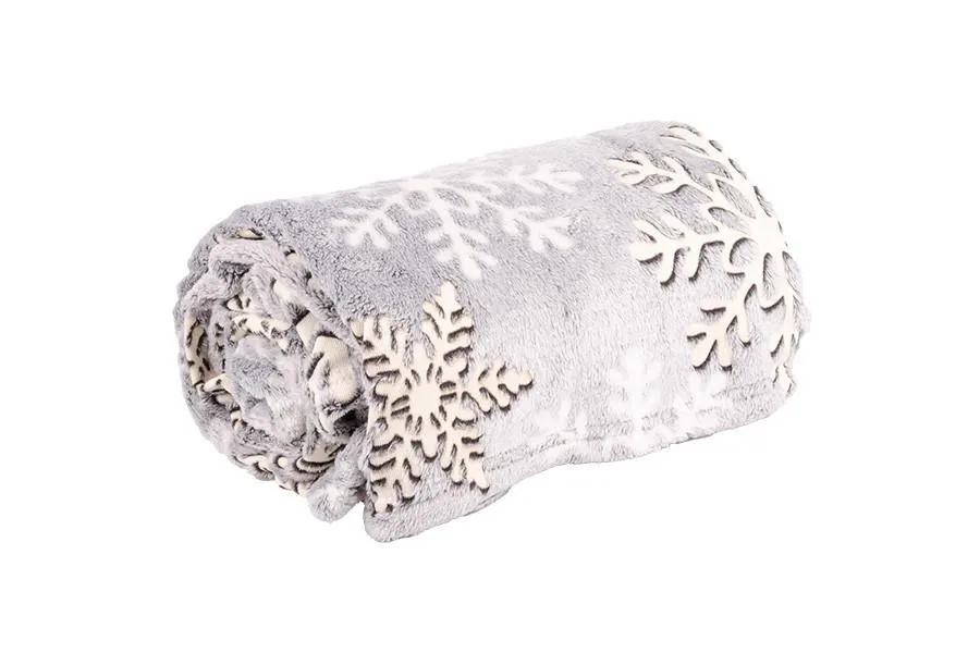 Deka mikroflanel Vločky 150 x 200 cm se svítícím efektem