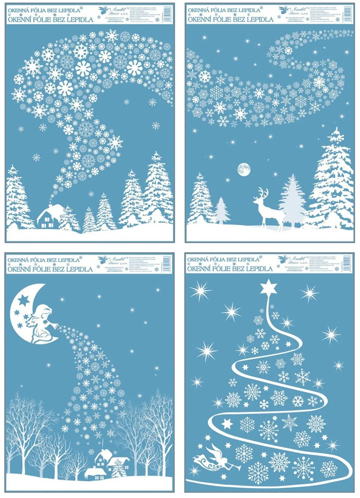 Okenní fólie vločky 42 x 30 cm