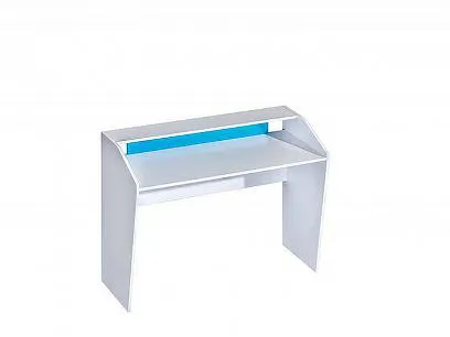 TRUFEL 9- Psací stůl 120, bílá/tyrkys