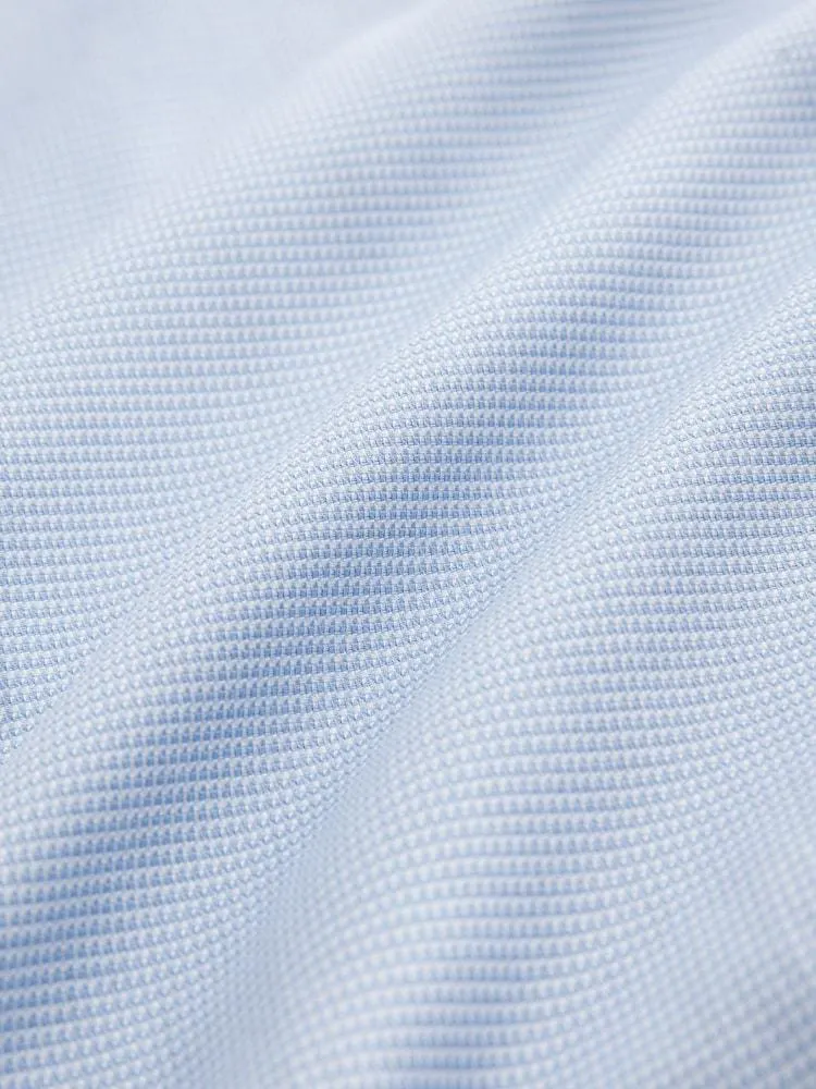 Modrá - Slim Fit - Elegantní košile Signature ze 100% bavlny s texturou