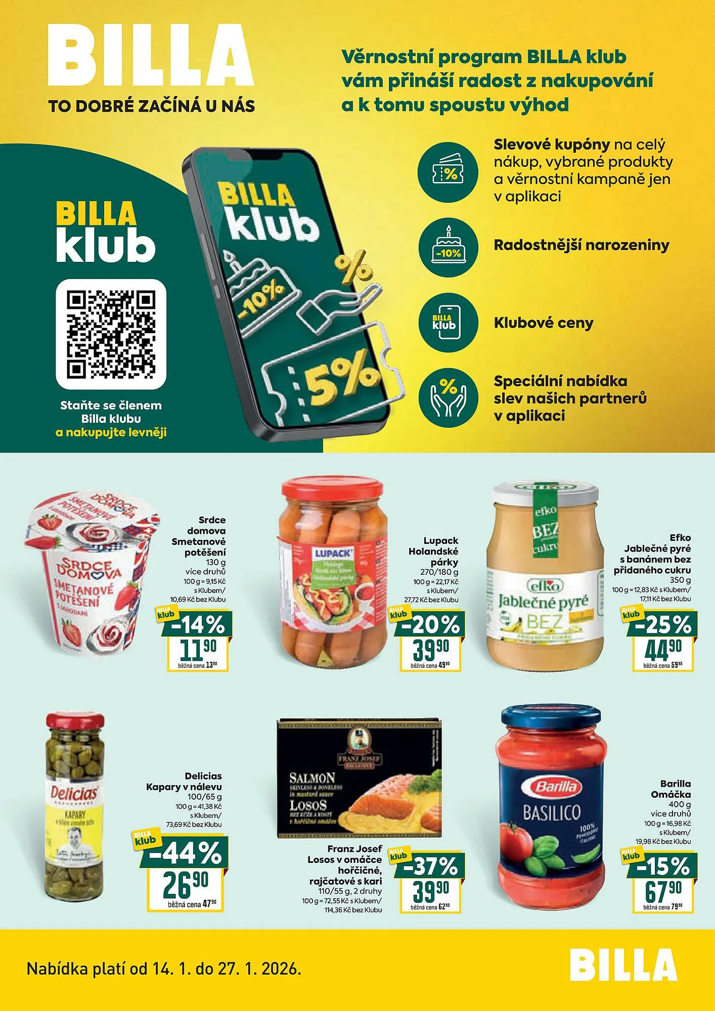 Billa leták - 14. ledna 27. ledna 2026 - Page 1