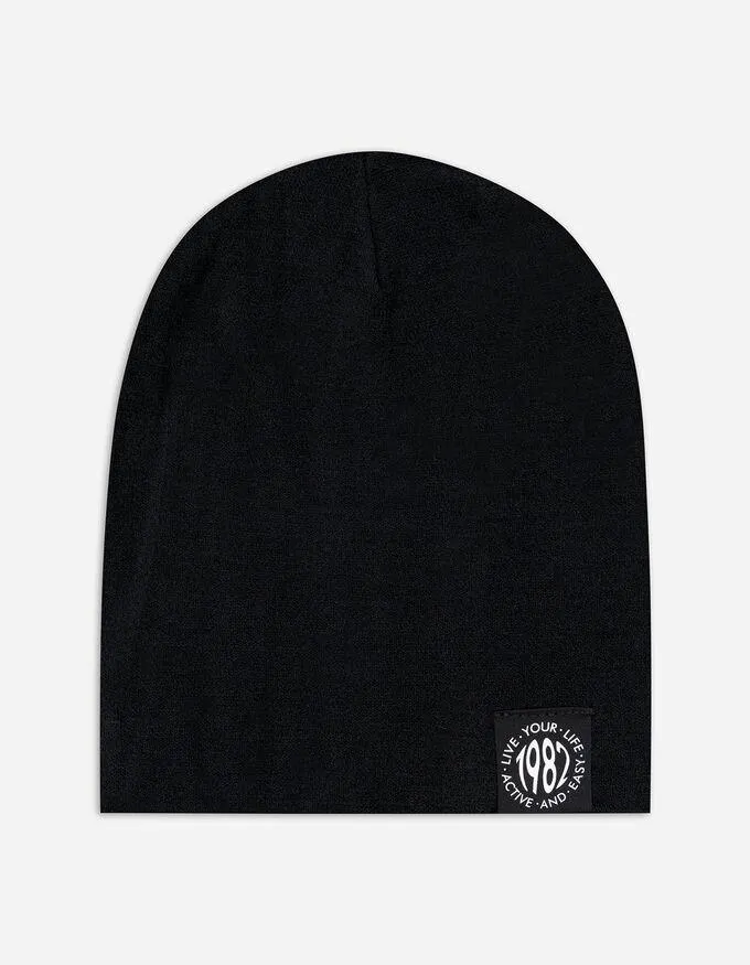 Beanie - Applicatie - zwart