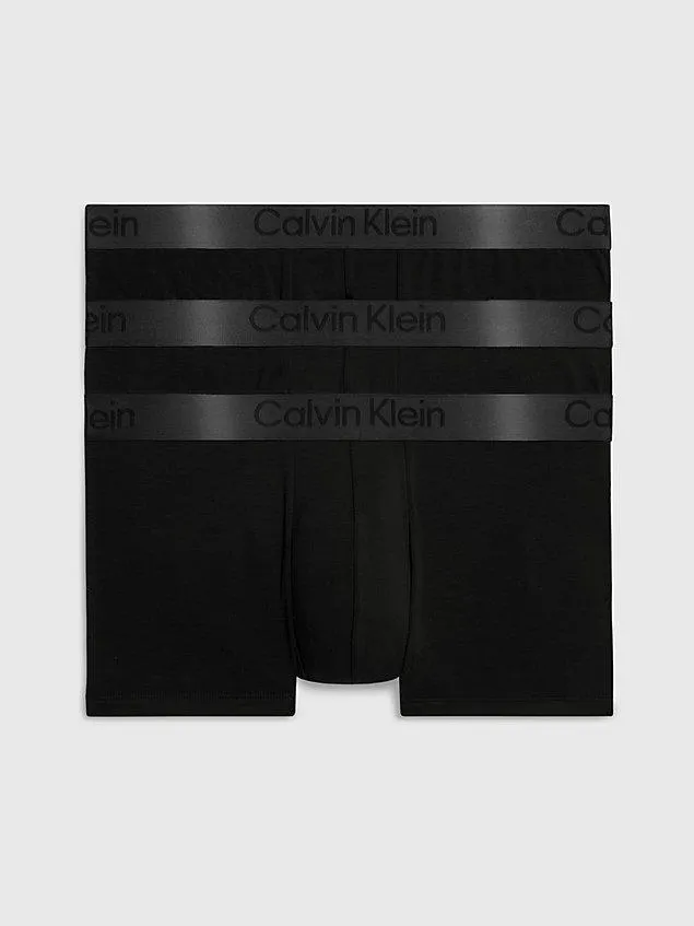 3 Pack Low Rise Trunks - CK Black