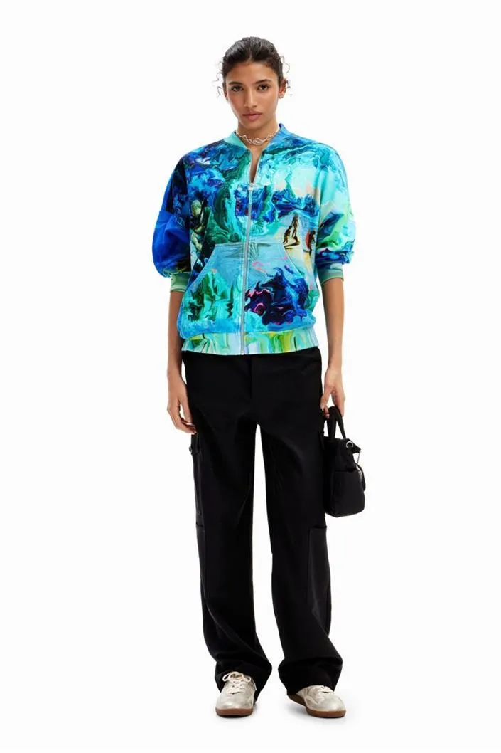 mikina Desigual Jours De Soleil turquesa