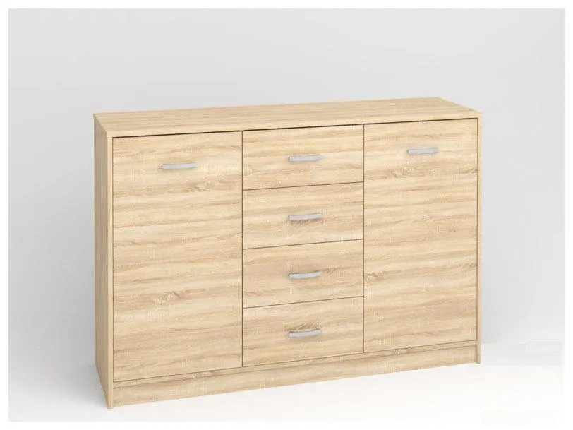 Komoda dvoudvéřová sonoma světlá 04