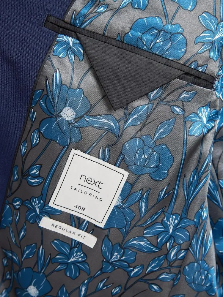 Jasně modrá - Klasicky padnoucí - Oblekové sako se dvěma knoflíky