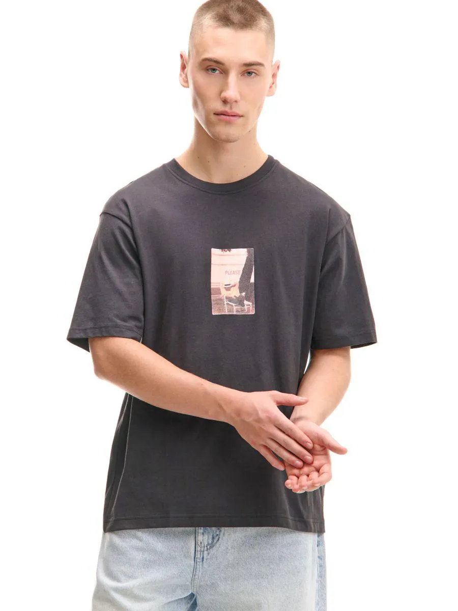 Černé tričko s potiskem