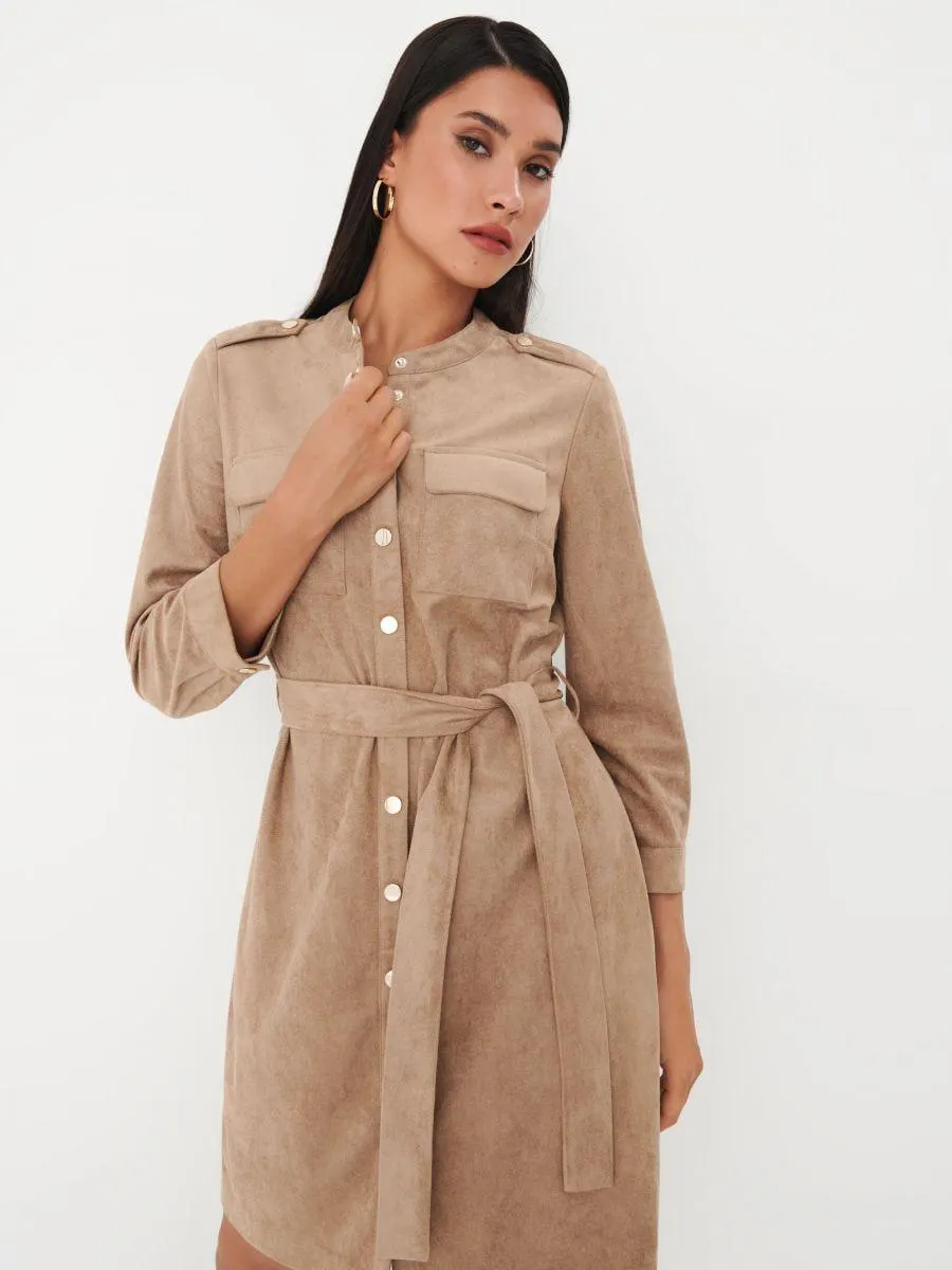 Rochie mini tip cămașă