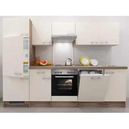 Flex-Well Kuchyně Eico 280 cm/typ 13 - lednice/trouba/varná deska/digestoř/myčka